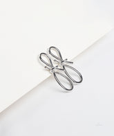Silver Knot Loop Earrings