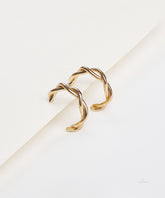 Gold Twisted Hoop Earrings