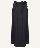 Black Button Down Pencil Skirt