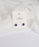 Blue Square Stud Earrings