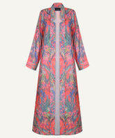 Vibrant Abstract Tropical Print Kimono