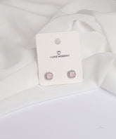 Soft Pink Square Stud Earrings
