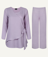 Mauve Twist Wrap Matching Set