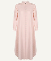 Powder Pink Checkered Button-Down Tunic