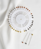 Metallic Multi Colored Small Head Hijab Pins