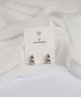 Silver Classic Dome Hoop Earrings