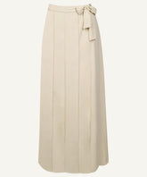 Almond Cream Layered Flared Skirt