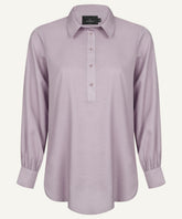Ash Mauve Classic Half-Placket Shirt