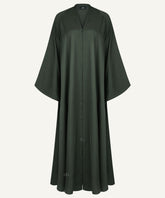 AYA Deep Green Kimono Sleeve Button-Down Abaya
