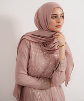 Embroidered Rose Bisque Glam Panel Dress