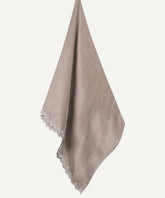 Taupe Embroidered Satin Hijab