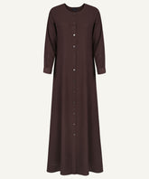 Dark Brown Button Down Abaya
