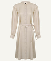 Ivory Classic Midi-Length Button-Down Tunic