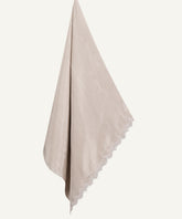 Light Taupe Embroidered Satin Hijab