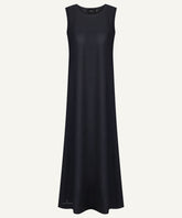 Black Sleeveless A-Line Slip Dress