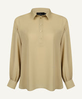 Pale Gold Classic Half-Placket Shirt