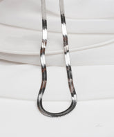Silver Herringbone Chain Necklace