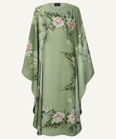 Sage Green Floral Printed Kaftan