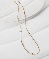 Gold Beaded Snake Chain Necklace