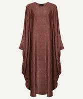 Brandy Brown Cuffed Sleeves Kaftan