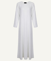 White Full Sleeve A-Line Slip Dress