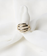Gold Double Band Split Ring