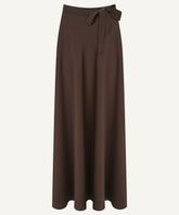 Chocolate Brown Flared Skirt