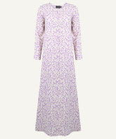 Lilac Floral Hidden Placket Maxi Dress