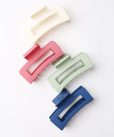 Multi Colored Large Rectangular Claw Clips