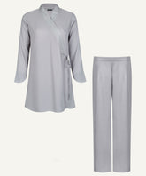 Steel Grey Loop Look Wrap Short-Length