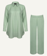 Sage Green Button-Down Matching Set