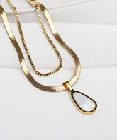 Gold Layered Teardrop Necklace