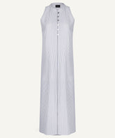 Striped Print Halter Sleeveless Cardigan