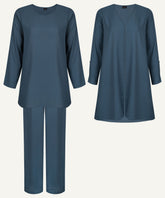 Deep Slate Blue Cardigan Matching Set