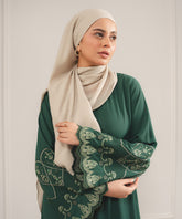Embroidered Heart Jewel Green A-Line Cardigan