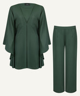 Dark Green Kaftan Tunic Matching Set