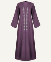 Purple Open Front Cardigan Abaya