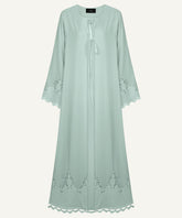 Embroidered Cut Work Sweet Mint A-line Cardigan