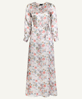 Soft Beige Printed Maxi Dress