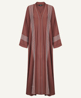 AYA Apple Butter with Contrast Lines Abaya