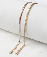 Gold Duo Chain Bracelet Set
