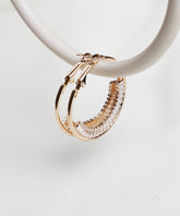 Gold Baguette Hoop Earrings