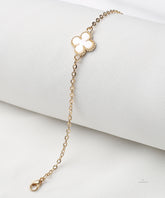 Gold Clover Link Bracelet