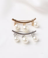 Gold & Silver Hanging Pearl Brooch Pins