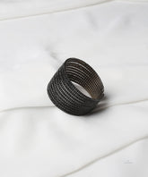 Black Rhinestone Cuff Bracelet