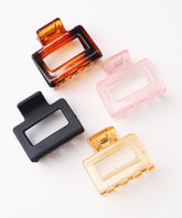 Multi Colored Rectangular Claw Clips