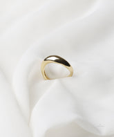 Gold Wave Dome Ring