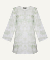 Green Tie & Dye Chikankari Kurta