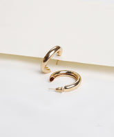 Gold Dome Hoop Earrings