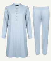 Chalk Blue Band Collar Matching Set